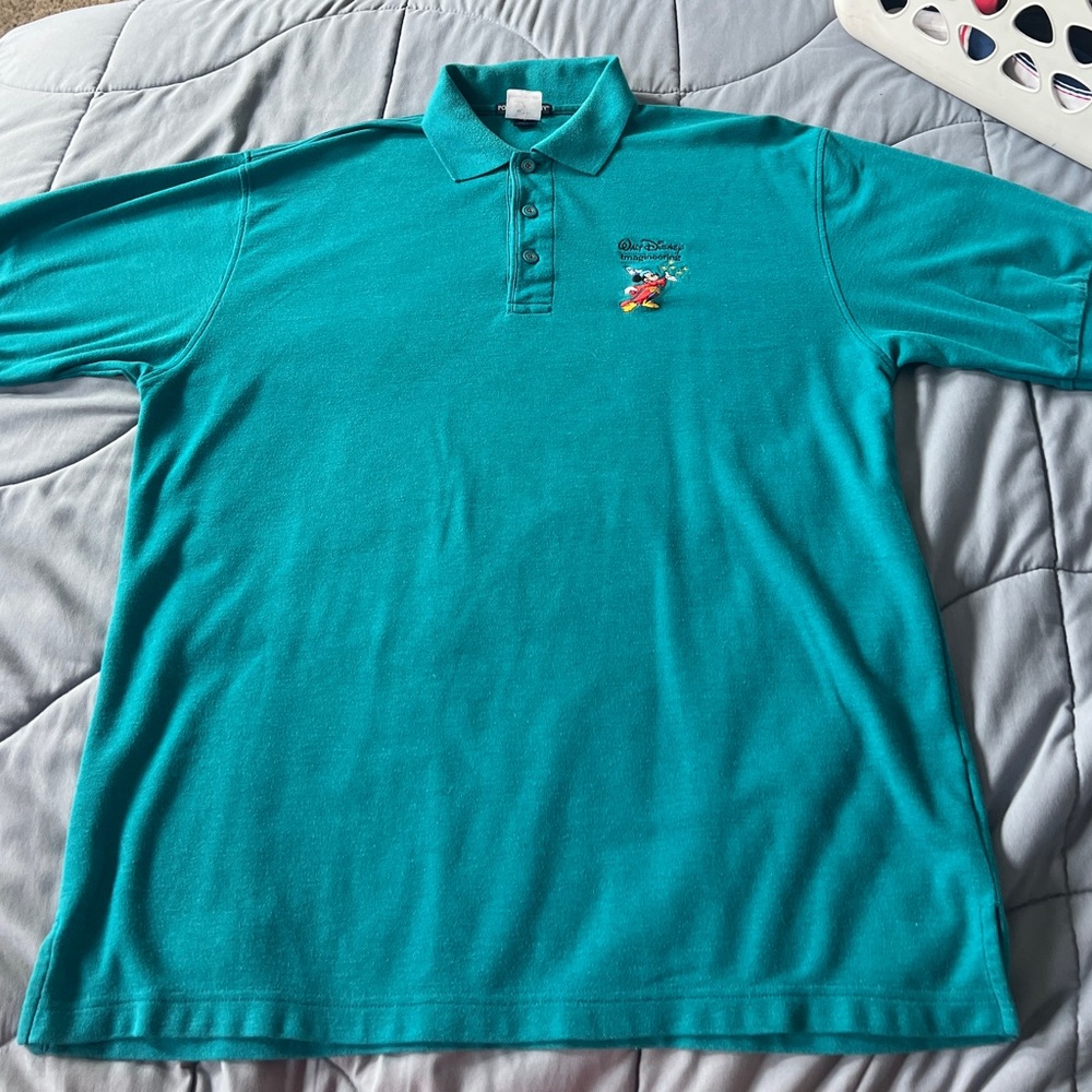 Walt Disney Imagineering WDI Teal Port Authority Size Large Polo worn once